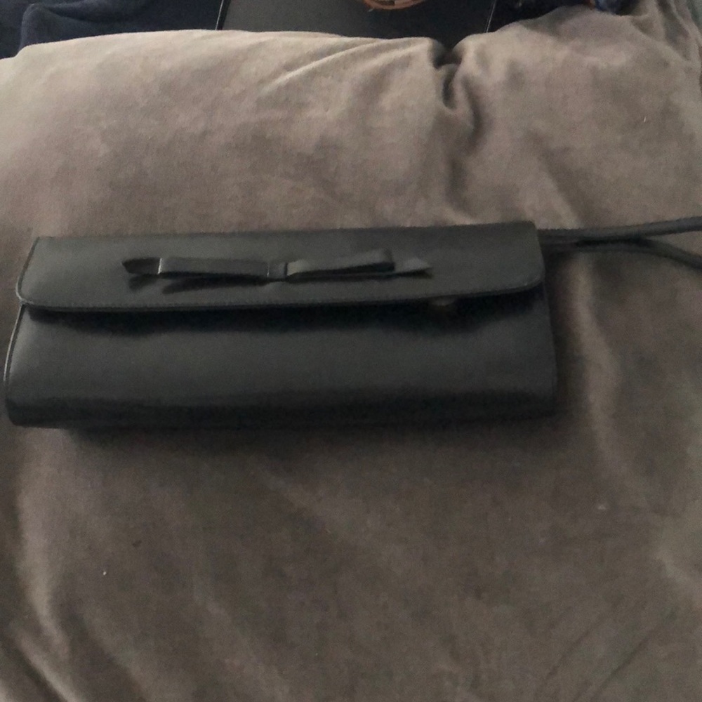 Black Leather Clutch